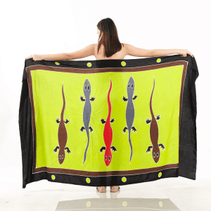 Animal Print One-Piece Sarong Sulu | Rayon-Cotton Blend