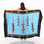 Animal Print One-Piece Sarong Sulu | Rayon-Cotton Blend