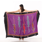 Animal Print One-Piece Sarong Sulu | Rayon-Cotton Blend