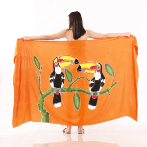 Animal Print One-Piece Sarong Sulu | Rayon-Cotton Blend