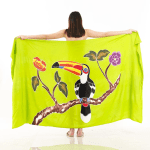 Animal Print One-Piece Sarong Sulu | Rayon-Cotton Blend