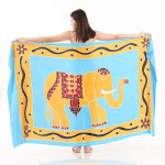 Animal Print One-Piece Sarong Sulu | Rayon-Cotton Blend