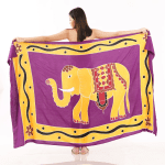 Animal Print One-Piece Sarong Sulu | Rayon-Cotton Blend