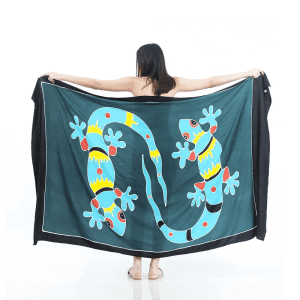 Animal Print One-Piece Sarong Sulu | Rayon-Cotton Blend