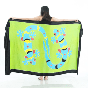 Animal Print One-Piece Sarong Sulu | Rayon-Cotton Blend