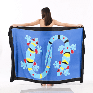 Animal Print One-Piece Sarong Sulu | Rayon-Cotton Blend