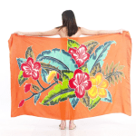 Floral One-Piece Sarong Sulu | Rayon-Cotton Blend