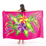 Floral One-Piece Sarong Sulu | Rayon-Cotton Blend