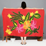 Floral One-Piece Sarong Sulu | Rayon-Cotton Blend