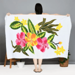 Floral One-Piece Sarong Sulu | Rayon-Cotton Blend