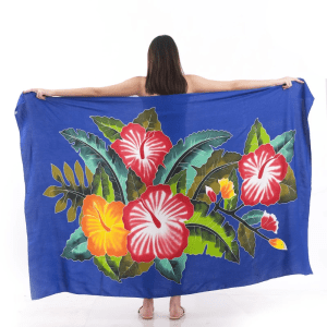 Floral One-Piece Sarong Sulu | Rayon-Cotton Blend