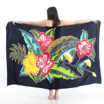 Floral One-Piece Sarong Sulu | Rayon-Cotton Blend