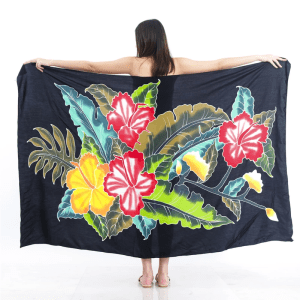 Floral One-Piece Sarong Sulu | Rayon-Cotton Blend