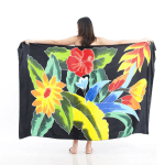 Floral One-Piece Sarong Sulu | Rayon-Cotton Blend
