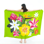 Floral One-Piece Sarong Sulu | Rayon-Cotton Blend